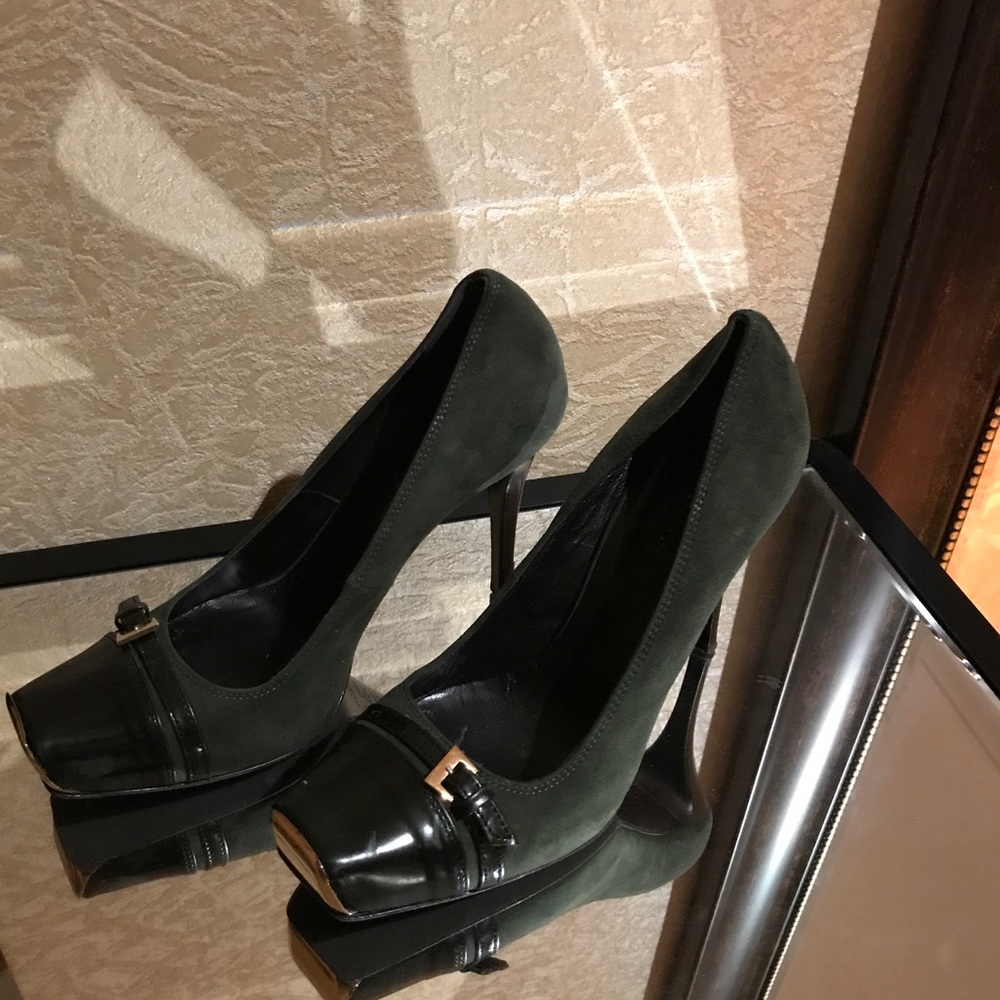 Leather and suede shoes