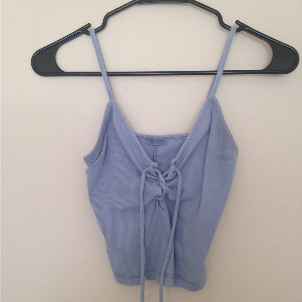 Blue crop top