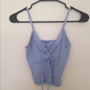 Blue crop top