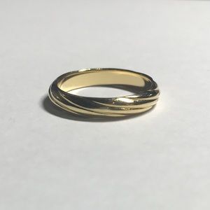 18k Rimmed Domed Stack Ring