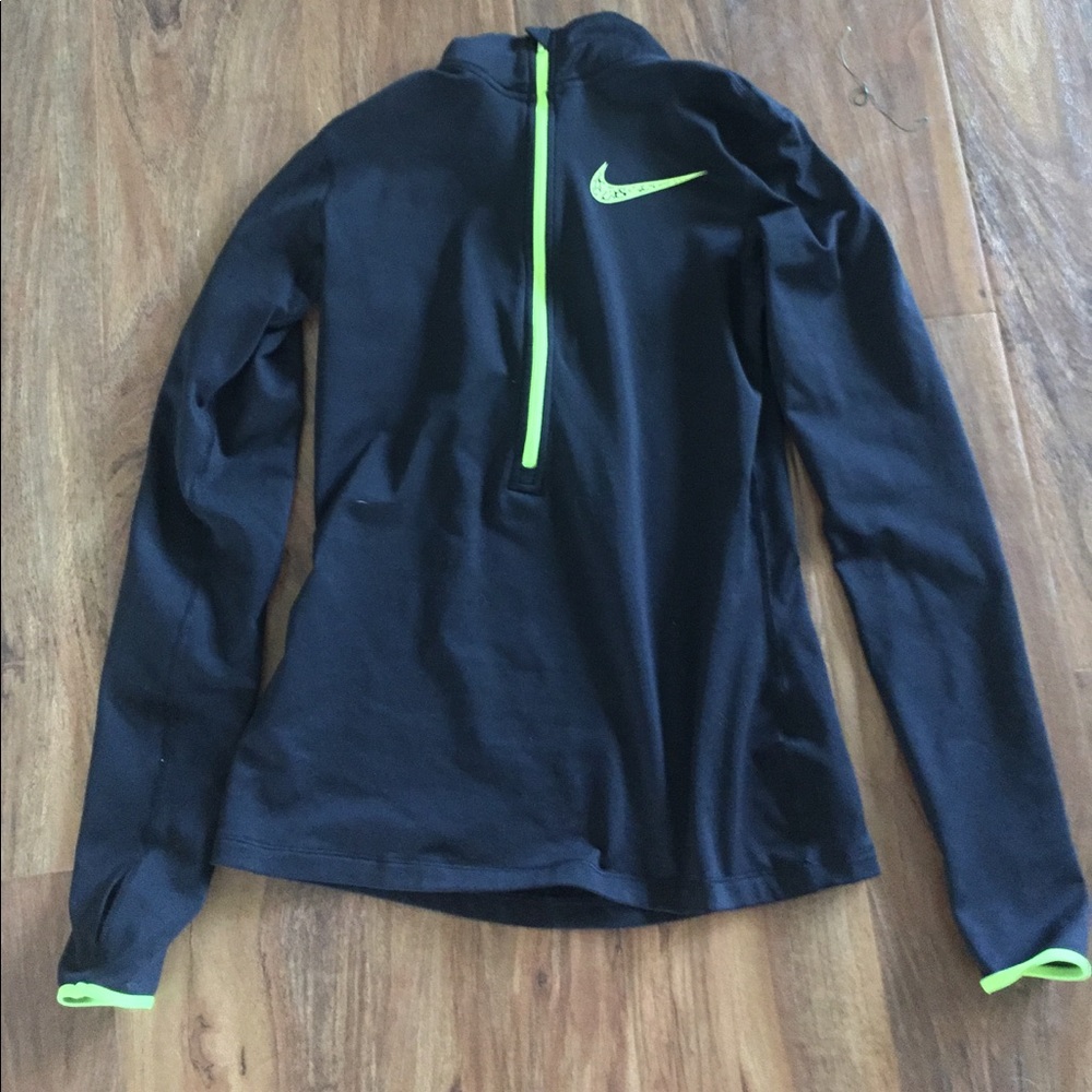 NIKE PRO DRY FIT black and neon yellow pullover
