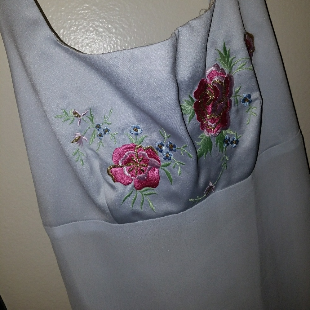 Gray formal gown