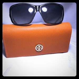 Tory Burch polarized lens, carbon frame sunglasses