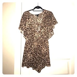 Animal print romper.
