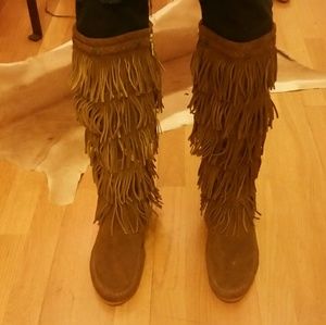 Minnetonka Fringe Boots