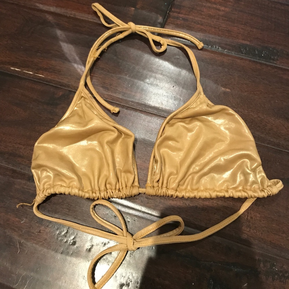 AMERICAN APPAREL GOLD BIKINI TOP