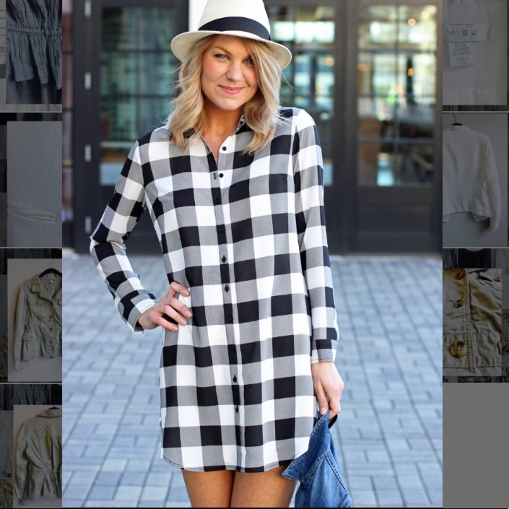 NWT BB Dakota Buffalo Plaid Tunic
