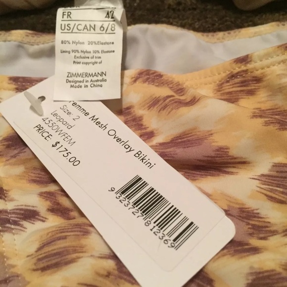 Zimmermann leopard bikini size 2 NWT - Picture 2 of 3