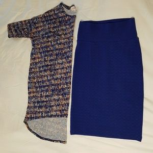 LuLaRoe outfit! XXS Irma tunic and XS Cassie skirt