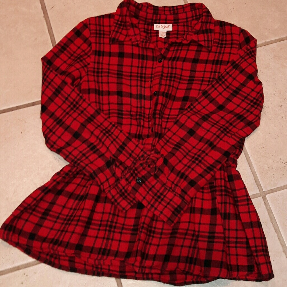 EUC flannel red/black shirt!