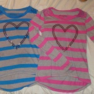 BOGO Girls sequin lace shirts medium