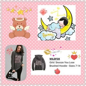 Wildfox Kids SnoozeULose Zippered Hoodie