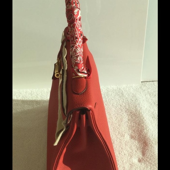 Hermes Kelly II Retourne 35cm Veau Togo Red Bag - Picture 4 of 6