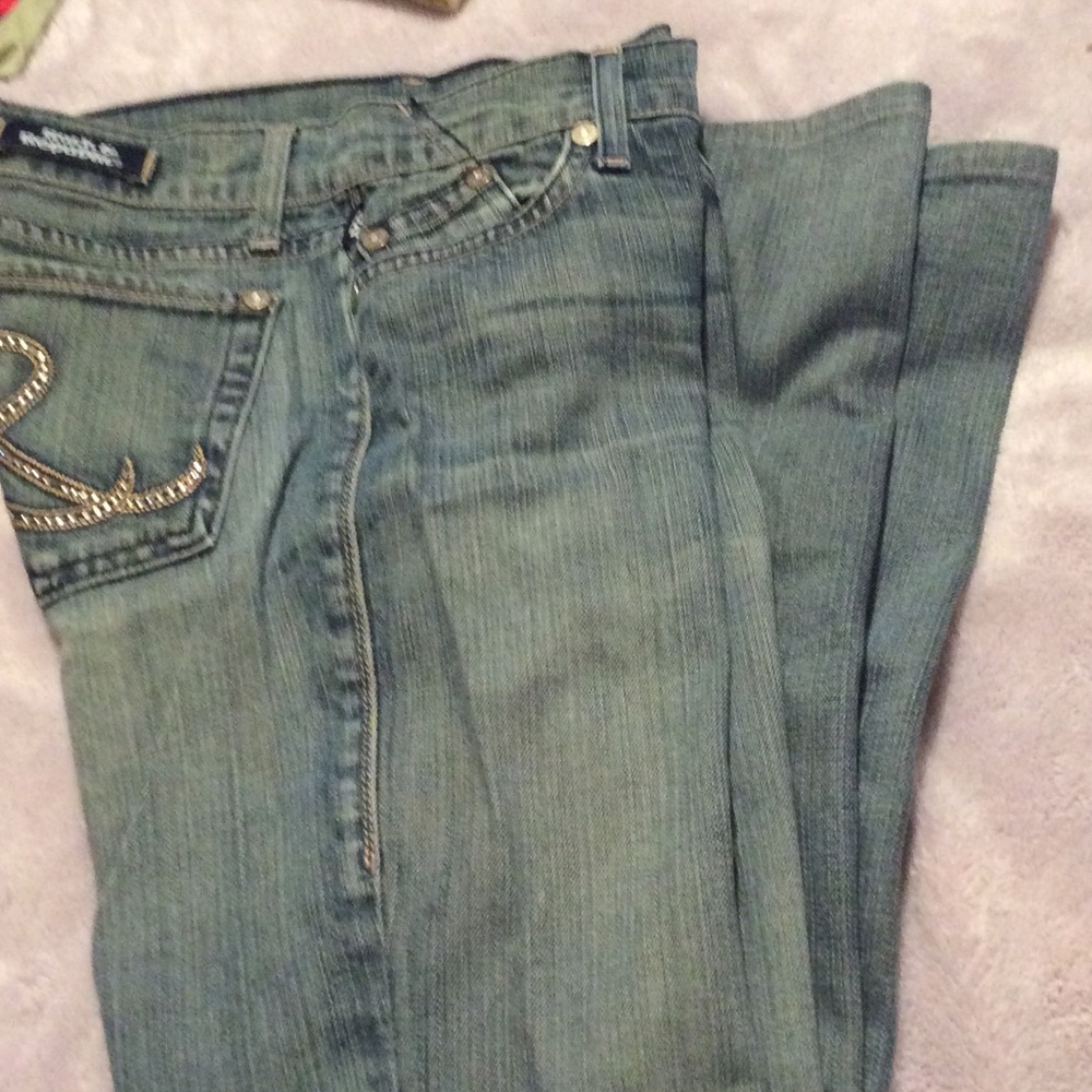 Rock & Republic jeans with pink rhinestones/SOLD