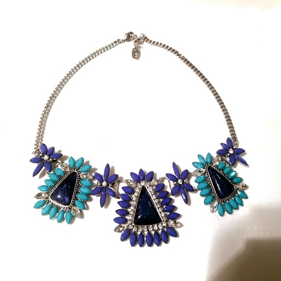 Blue Turquoise Statement Necklace - Picture 2 of 4