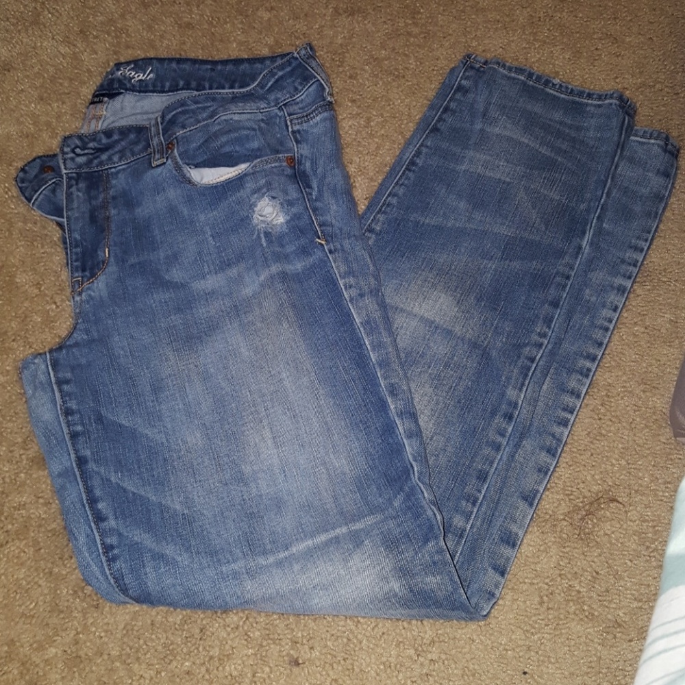 Distressed jeans