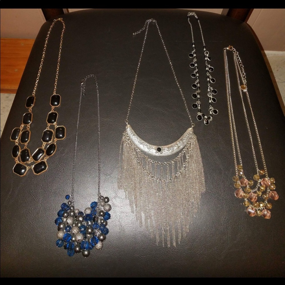 5 necklaces