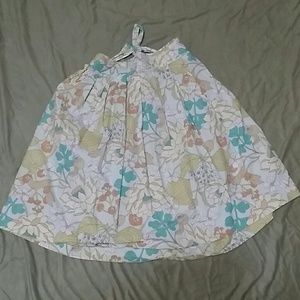 Halogen Floral Blue, Green, Yellow, Tan Skirt