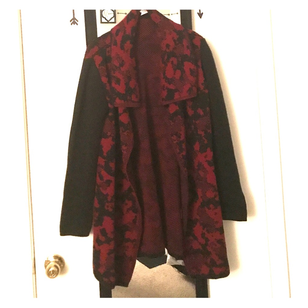 Red and Black Cardigan