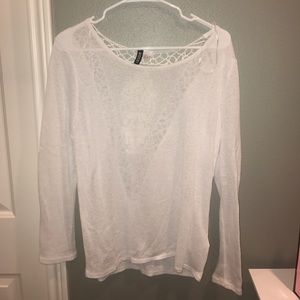 H&m white long sleeves top