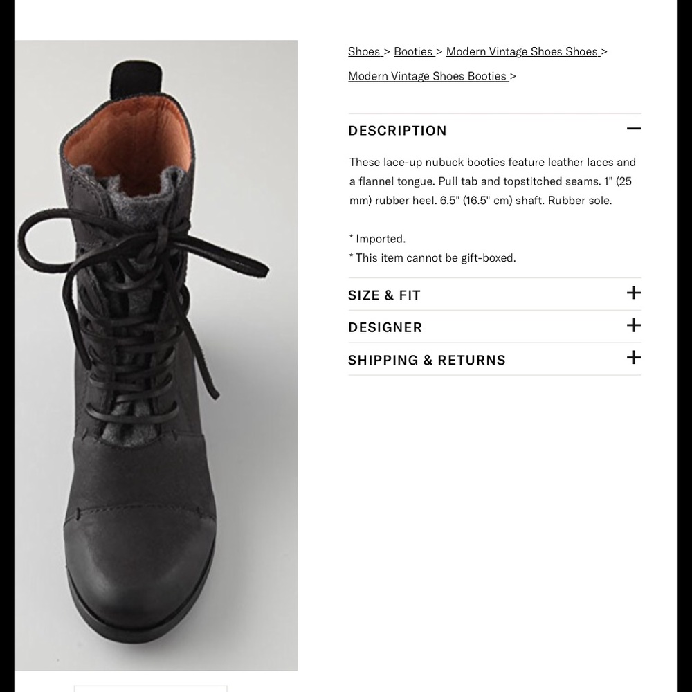 🆕 Modern Vintage - Lace Up Combat Boot - Picture 2 of 6