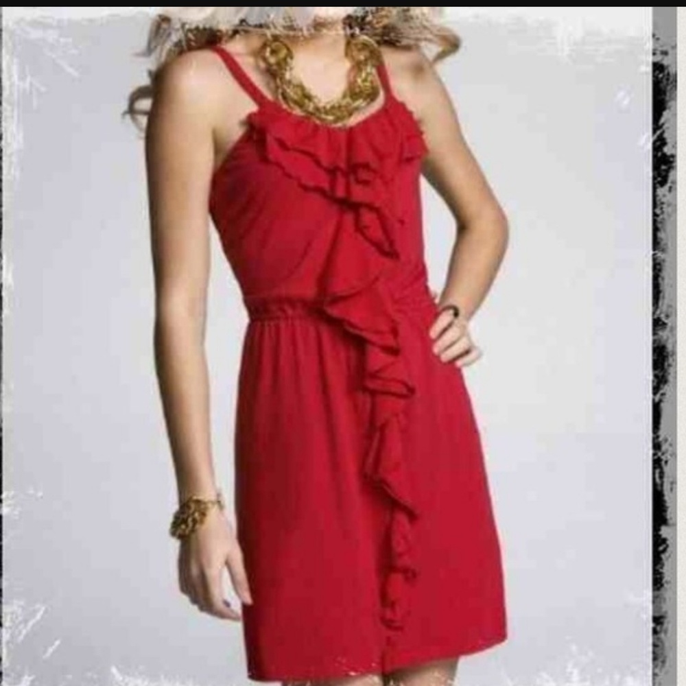Express Purple Ruffle Dress - Picture 2 of 2