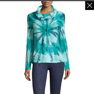 Balance Collection Tye-Dye Cowl-Neck Pullover.