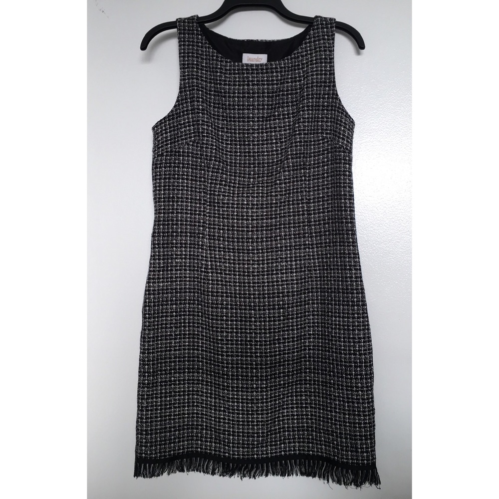 Black/White Tweed Laundry/ShelliSegal Sheath Dress