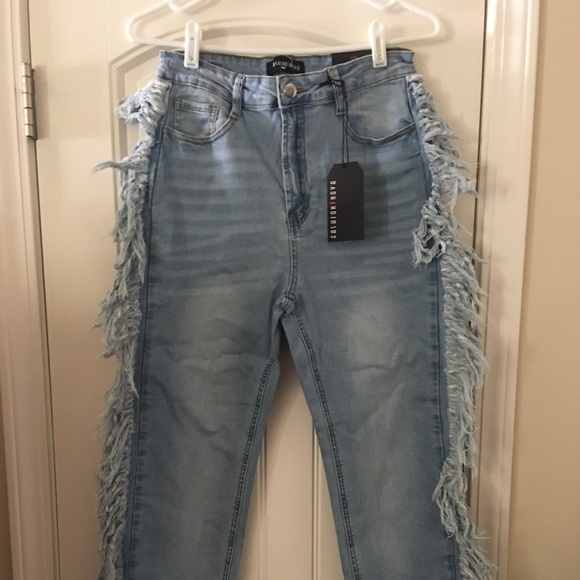 fashion nova fringe jeans