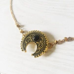 Boho crescent moon choker necklace Boho crescent moon choker necklace