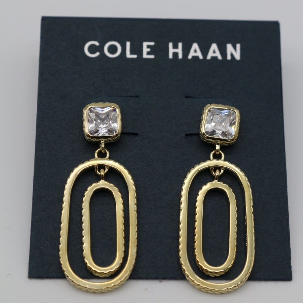 NWT Chic and Classy Gold Cole Haan Earrings