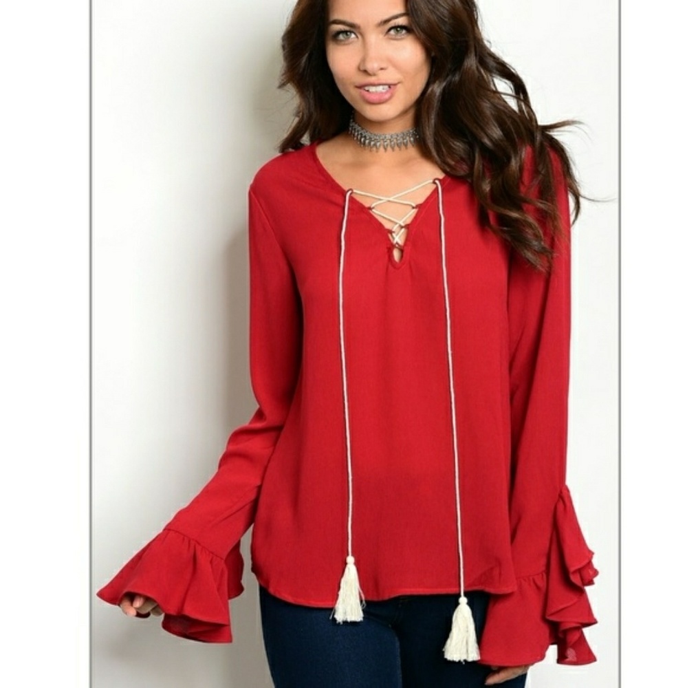REASONABLE OFFERS ACCEPTED!!!  LACE-UP TOP
