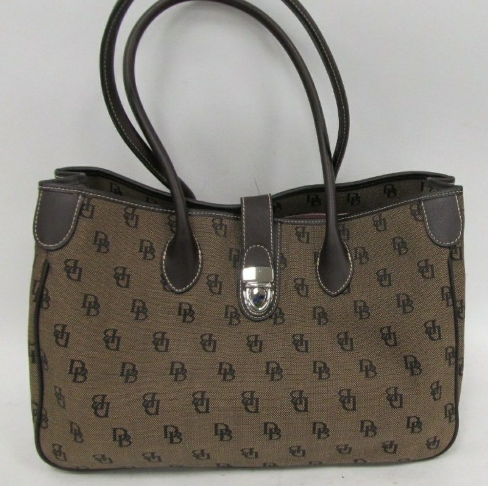 Dooney and Bourke Large Brown Canvas Bag