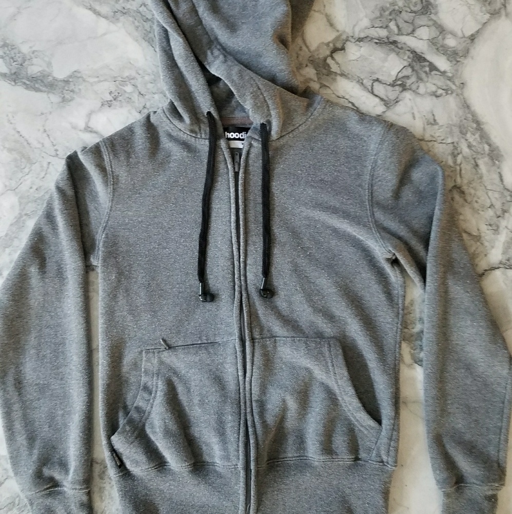 Gray Hoodiebuddie Zip Up with Attached Headphones