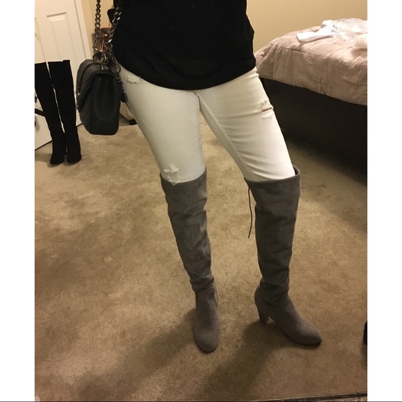 Gray Over The Knee Boots! 7.5 - Picture 4 of 8