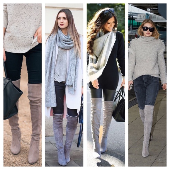 Gray Over The Knee Boots! 7.5 - Picture 2 of 8