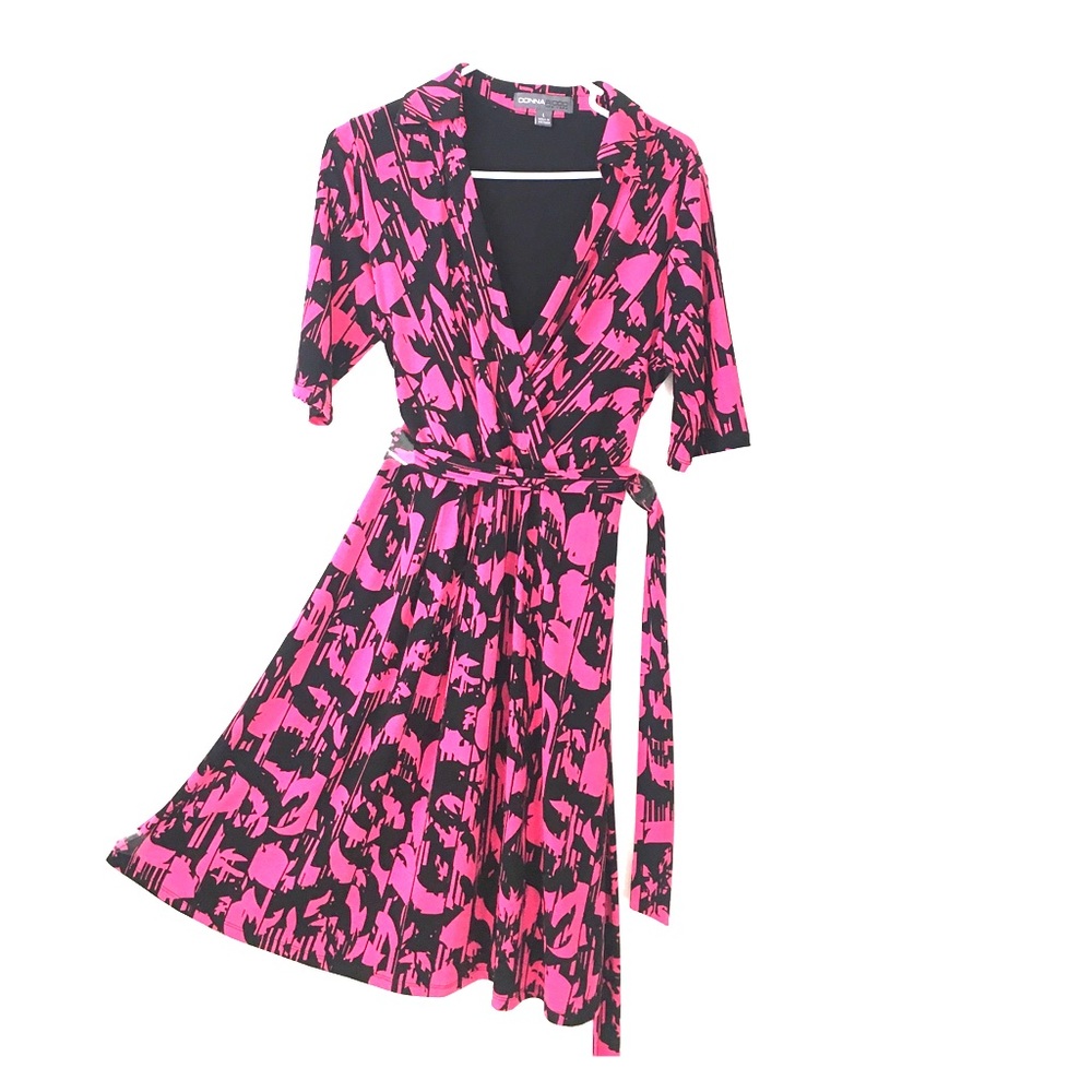 Pink & black casual dress - DONNA RICCO