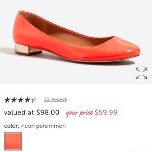 Neon Persimmon J. Crew Flats