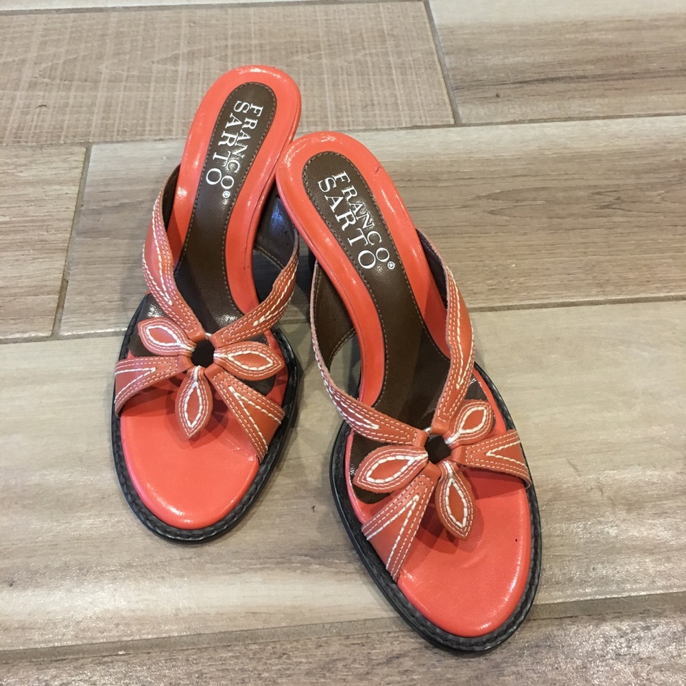 Franco Sarto orange slip on