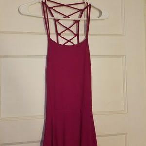 Long Lace-up Back Dress