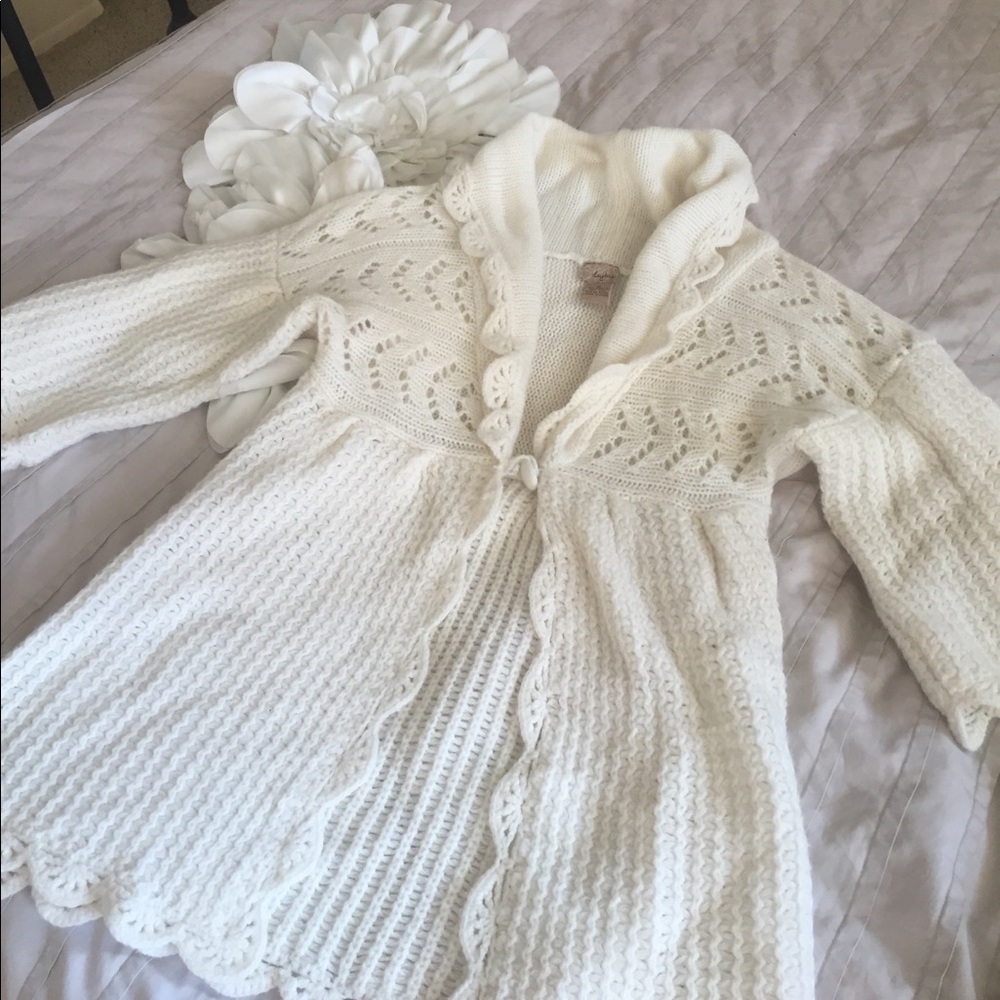 🎉🎉HOST PICK 🎉🎉. Crochet jacket off white