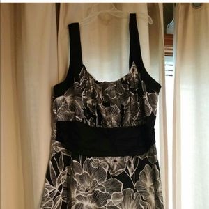 Midi dress with empire waist