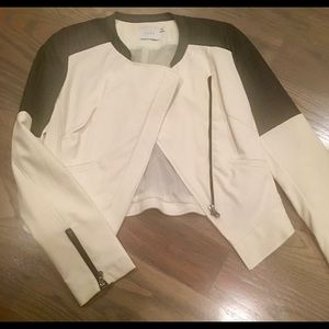 Lush Black & White Moto Jacket. Size Large.