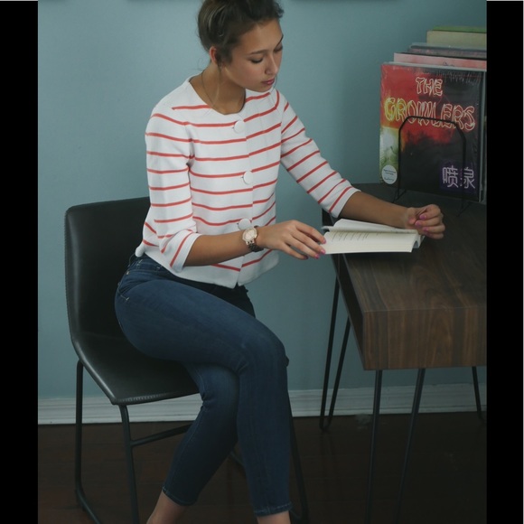 SOLD J.Crew Striped Button Up - Picture 6 of 6