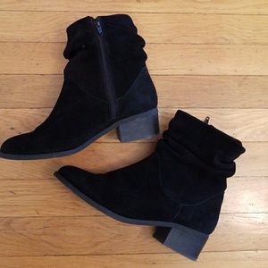 ALDO black suede booties.