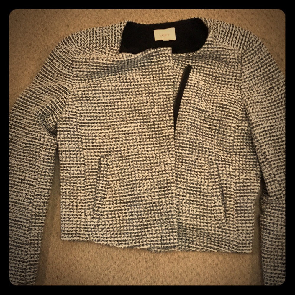 LOFT Size 14 Black and White Jacket 🖤🖤🖤