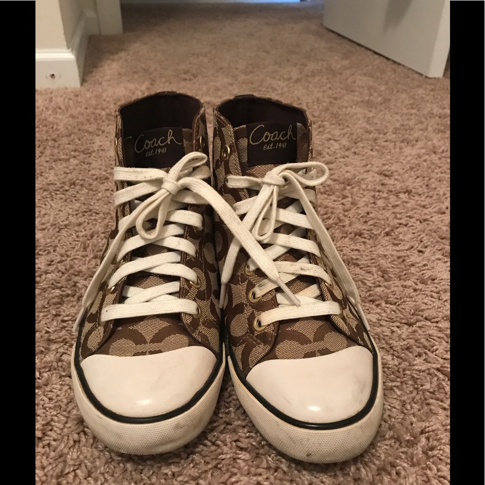 SOLD!! Coach Cardinal High Top Sneakers