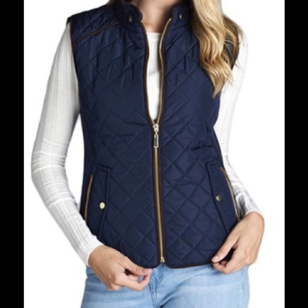 ✳️ Quilted Puffer Vest (Dark Navy)