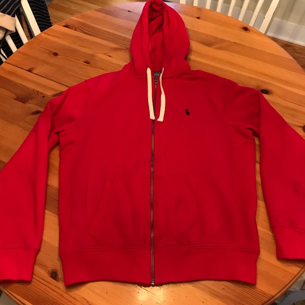 Polo by Ralph Lauren red zip sweatshirt