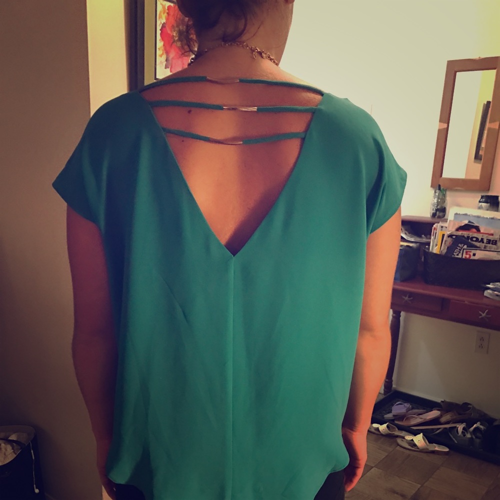 Classy and fun real Blouse with fun back